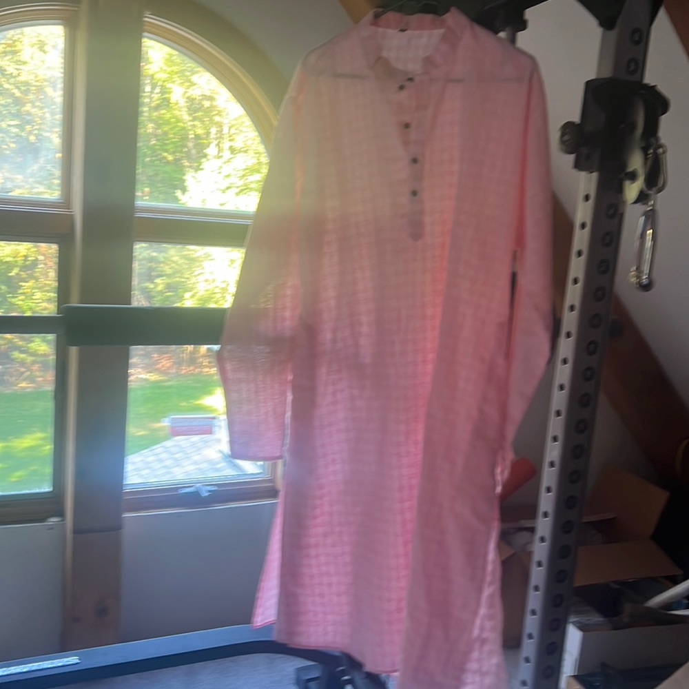 Cotton pink traditional Indian men’s long sleeve formal shirt